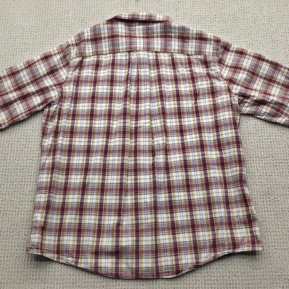 Lot of 2 Eddie Bauer Mens XL Classic Fit‎ Plaid Long Sleeve Button Down Shirts